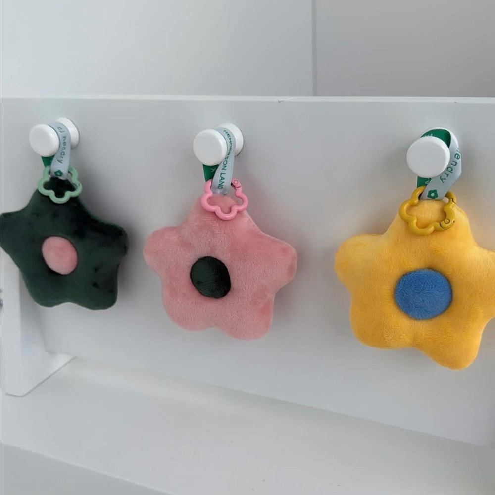 CJ Hendry Flower Keychains Trio - Yellow, Pink & Green (exclusively sold in HK)